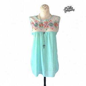 Vintage 60s Babydoll Nightie‎ Small | Mod Flowers Retro Bedroomcore Soft Pastel